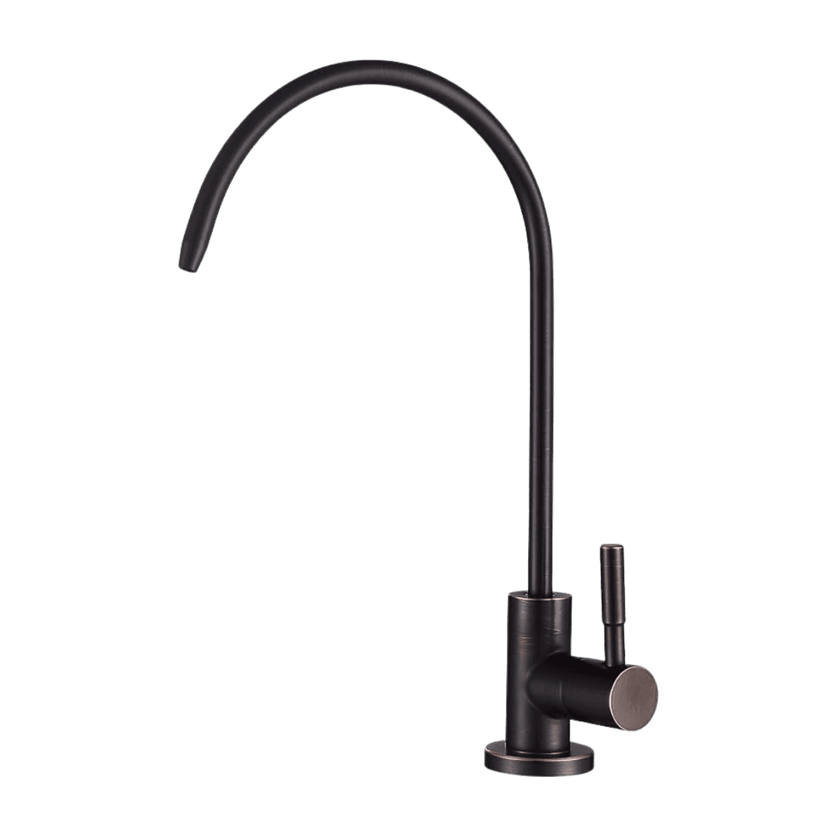 Oil-rubbed bronze drinking water faucet